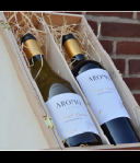 Aromo wit en rood in klapdekselkist